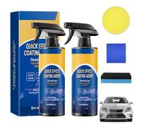 Yooyan Lot de 2 sprays de revêtement à effet rapide 3 en 1 pour voiture - Multifonctionnel - Élimination des rayures - Blanchissement et protection pour voiture
