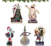 YOOYEH Décorations de Noël, lot de 5, bonnet de chaussette amusant avec cauchemar avant Noël, ornements décoratifs festifs (type 1)