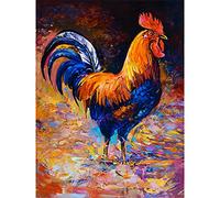 Yooyu Aquarelle photo Graffiti toile peinture coq affiches impression animale murale mur art salon affiche décoration moderne 50x70cm (20x28in) sans cadre