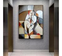 Yooyu Artiste Picasso œuvres d'art célèbres abstraites femme de rêve peintures sur toile tableau mural vintage pour salon décoration de la maison 24x32 pouces-60x80 cm cadre en bois