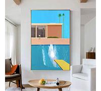 Yooyu David Hockney Art Prints Exhibition Posters and Prints Canvas Paintings Wall Art Pictures for Living Room Decor (No Frame) 30x55cm(12x22in) avec cadre