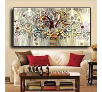 Yooyu Peinture sur toile Gustav Klimt Paysage Arbre de vie posters et impressions d'art mural pour le salon Décoration d'intérieur 30 x 60 cm Sans cadre