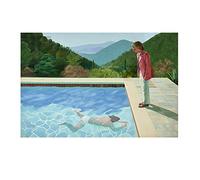 Yooyu Portrait de David Hockney Toile tendue encadrée Peinture Affiches et impressions Wall Art Photos pour Salon Home Decor 91x183cm(35x72in) avec cadre