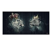 Yooyu Toile imprimée abstraite Lion animal africain avec affiche d'art de la couronne et impression d'images d'art mural pour la décoration du salon 70x140 cm sans cadre