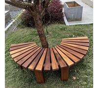 Yopappol Banc de Jardin Enveloppant, Banc d'extérieur en Bois résistant aux intempéries, Banc Semi-Circulaire/Rond pour Porche, pelouse, Cour, Marron(Round)