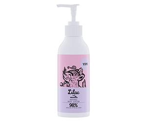 YOPE Lotion mains et corps | Huile d'amande et de monoï | Beurre de karité | Glycérine végétale | Hydratant | Apaisant | 98% d'ingrédients naturels | Formule végétalienne | Lilas et vanille | 300 ml