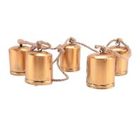 Yopeissn 1 PCS Vintage Campagne Harmonie Cloches de Vache Géant Bronze Cloche Artisanat Cloche en Métal Suspendus Décorations de Noël Cloches de Vache