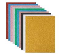 YOPEUC 10 Couleurs Papier Vinyle Adhesif, 25×30,5cm Feuilles de Vinyle Thermocollant Caméléon, Flex Thermocollant pour Tissu à Paillettes, Vynile Adhesif pour T-Shirts Sacs Vêtements et Autres Tissus
