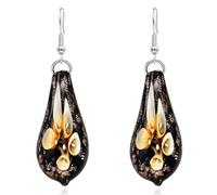 YOPI Boucles d'oreilles Artisanales for Femmes Issues de minorités Ethniques | Bijoux Uniques avec Pendentif en Verre for Un Style bohème(Yellow)