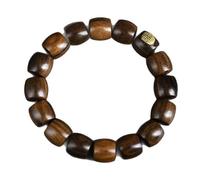 YOPI Bracelet De Perles En Bois D'agar For Échecs, Coupe Droite, Perles | Bois d'agar rare coupe droite, incrustation de cinq sutras