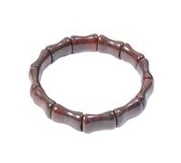 YOPI Bracelet en Agate Indienne Naturelle - Pierre de Sang, Aventurine, calcédoine Rouge et Conception de Plantes Aquatiques(Edenstonebamboobracelet)