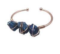 YOPI Bracelet en cristal naturel tissé à la main for femme - Bijoux de style bohème(Apatite)