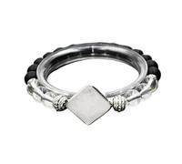YOPI Bracelet pyramide à perles à cercle unique - Accessoire élégant et polyvalent for toutes les occasions(WhiteCrystal)