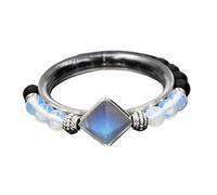YOPI Bracelet pyramide à perles à cercle unique - Accessoire élégant et polyvalent for toutes les occasions(Opal)