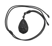 YOPI Collier de corde de sculpture d’animal de renard à neuf queues de tête de tigre d’obsidienne - accessoire artisanal unique(Nine-tailedfox)