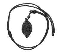 YOPI Collier de corde de sculpture d’animal de renard à neuf queues de tête de tigre d’obsidienne - accessoire artisanal unique(Cicada(known))