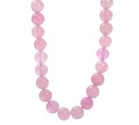 YOPI Collier de Perles en Cristal Rose de 8 mm Fait Main for Femme | Bijoux en Pierres Naturelles colorées(Kunzite)