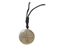 YOPI Collier Pendentif Artistique Vintage en Obsidienne dorée - Design Arbre de Vie for Un Style Unique et Une Connexion spirituelle.