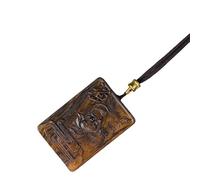YOPI Collier Pendentif Bouddha Amitabha Sculpté En Bois D'agar, Talisman | Bois d'agar sculpté à la main, Amitabha incrusté, spirituel apaisant