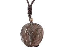 YOPI Collier Pendentif en Obsidienne en Cristal for Hommes, Bijoux Uniques en Forme de Corbeau en Obsidienne de Glace