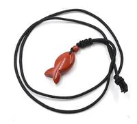 YOPI Collier pendentif petite carpe en cristal, bijoux élégants au Design de poisson for femmes(Redstone)