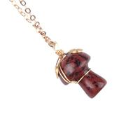 YOPI Lot de 4 pendentifs en Cristal Naturel, Petits Champignons en Soie, 20 mm, for la Fabrication de Bijoux DIY(GoldenSwan)