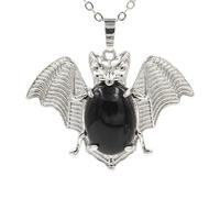 YOPI Ornements suspendus en cristal de chauve-souris, décorations suspendues élégantes for Halloween et la décoration de la maison(Obsidian)