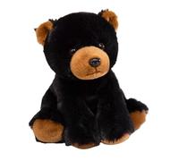 YOPI Peluche Animal réaliste de 23 cm - Panda, Renard ou Tigre Assis de 18 cm, en Peluche for Enfants et collectionneurs(Blackbear)