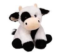 YOPI Peluche Animal réaliste de 23 cm - Panda, Renard ou Tigre Assis de 18 cm, en Peluche for Enfants et collectionneurs(Cow)