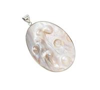 YOPI Pendentif Coquillage Long en Nacre Naturelle - Accessoires de Fabrication de Bijoux DIY for l'artisanat et Le Design