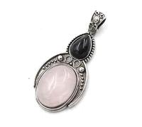 YOPI Pendentif Pingouin Ovale en Cristal en Forme de Goutte d'eau - Accessoire de Bijouterie élégant for Toutes Les Occasions(Pinkcrystal)