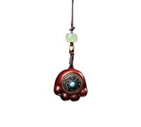 YOPI Porte-clés en bois de santal avec pendentif en bois de rose - Chaîne d'accessoires qui tourne la fortune for la pleine conscience et la relaxation(Rosewood)