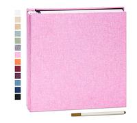 Yopih Album Photo Adhésif avec 40 Pages 10X15 Lin en Tissu Couverture Scrapbooking DIY Photo Album Sauver Bébé Croissance Mariage Voyage Famille Cadeau