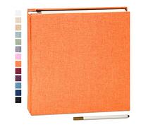 Yopih Album Photo Adhésif avec 40 Pages 10X15 Lin en Tissu Couverture Scrapbooking DIY Photo Album Sauver Bébé Croissance Mariage Voyage Famille Cadeau