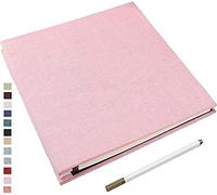 Yopih Album Photo Adhésif avec 40 Pages 10X15 Lin en Tissu Couverture Scrapbooking DIY Photo Album Sauver Bébé Croissance Mariage Voyage Famille Cadeau