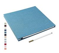 Yopih Album Photo Adhésif avec 40 Pages 10X15 Lin en Tissu Couverture Scrapbooking DIY Photo Album Sauver Bébé Croissance Mariage Voyage Famille Cadeau