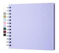 Yopih Album Photo Scrapbooking DIY 18x18 cm Papier Kraft Rigide avec 20 Feuilles, Livre de Souvenirs Photographiques pour Familles et Mariages, Violet clair