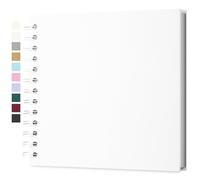 Yopih Album Photo Scrapbooking DIY 18x18 cm Papier Kraft Rigide avec 20 Feuilles, Livre de Souvenirs Photographiques pour Familles et Mariages, Blanc