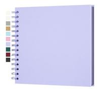 Yopih Album Photo Scrapbooking DIY 20,5x20,5 cm Papier Kraft Rigide avec 20 Feuilles, Livre de Souvenirs Photographiques pour Familles et Mariages, Violet clair