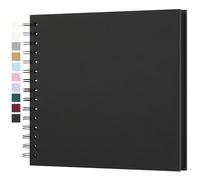 Yopih Album Photo Scrapbooking DIY 20,5x20,5 cm Papier Kraft Rigide avec 20 Feuilles, Livre de Souvenirs Photographiques pour Familles et Mariages, Noir