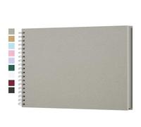 Yopih Album Photo Scrapbooking DIY 28x20,5 cm Papier Kraft Rigide avec 20 Feuilles, Livre de Souvenirs Photographiques pour Familles et Mariages, Gris clair