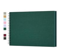 Yopih Album Photo Scrapbooking DIY 28x20,5 cm Papier Kraft Rigide avec 50 Feuilles, Livre de Souvenirs Photographiques pour Familles et Mariages, Vert foncé