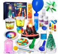 YOPINSAND 53 Kits d'expériences Scientifiques pour Enfants, Idées de Cadeaux d'anniversaire pour Garçons et Filles, Kit Chimie Physique, Projet S.T.E.M Jouets éducatifs d'apprentissage