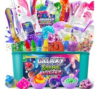 YOPINSAND Galaxy Kit de fabrication de slime pour filles de 10 à 12, Galaxy Slime, mousse, beurre avec add-ins, boules en mousse, breloques, cadeau pour enfants