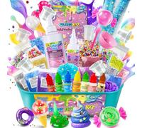 YOPINSAND Kit de Fabrication de Slime pour Enfants de 3 à 12 Ans - avec Accessoires - Boules en Mousse - Charmes et Paillettes - Cadeau pour Garçons et Filles
