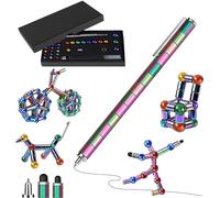 YOPOTIKA Fidget Pen magnétique Fidget Pen décompression Stylo à bille magnétique en métal Convient pour l'anxiété et l'écriture de bureau, jouet cool cadeau