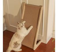 YOPOTIKA Grattoir pour chat en sisal en forme de L - Hauteur : 69 cm - Planche à gratter murale et rampe 2 en 1 - Protection de meubles pour chats domestiques jusqu'à 15 kg