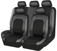 YoQIK 9 Pièces Auto Ensembles Housses Siège Universelles pour VW Passat Variant (B9) 2023 2024,Cuir Avant Arrière Coussins Couvre Respirant Imperméable Protections Accessoires,H