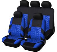 YoQIK Auto Ensembles Housses Siège pour Dacia Sandero Stepway 3.Gen 2.Gen 2012-2016 2017-2022 2023 2024 2025,Avant Arrière Coussins Couvre Respirant Imperméable Protections Accessoires,Blue-5