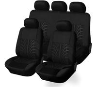 YoQIK Auto Ensembles Housses Siège pour Ford Transit Custom 2017 2018 2019 2020 2021 2022 2023 2024,Avant Arrière Coussins Couvre Respirant Imperméable Protections Accessoires,Black-2